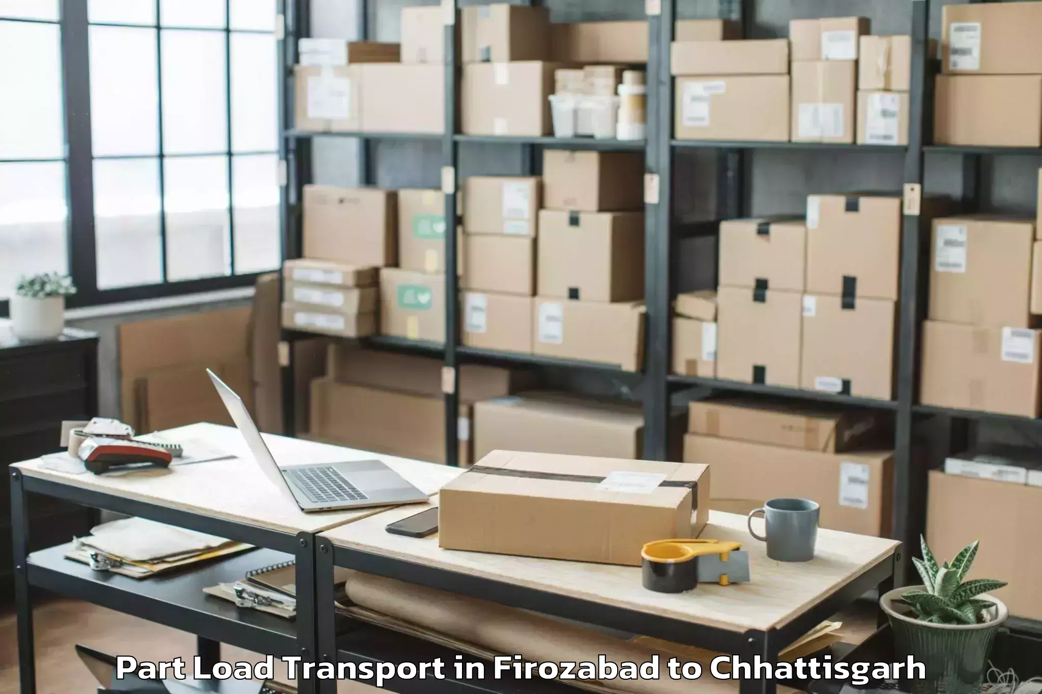 Hassle-Free Firozabad to Chirimiri Part Load Transport